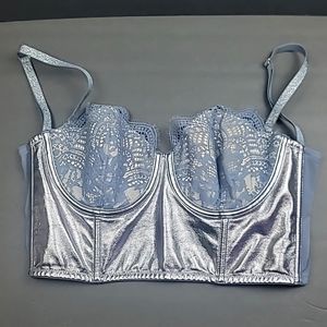 Victoria's Secret Dream Angels Silver/Gray Bra Corset - 32DD